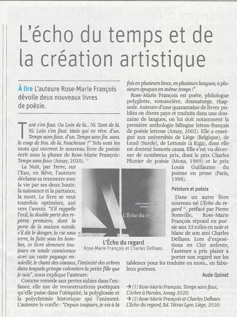Photo de L'écho du temps et de la création artistique